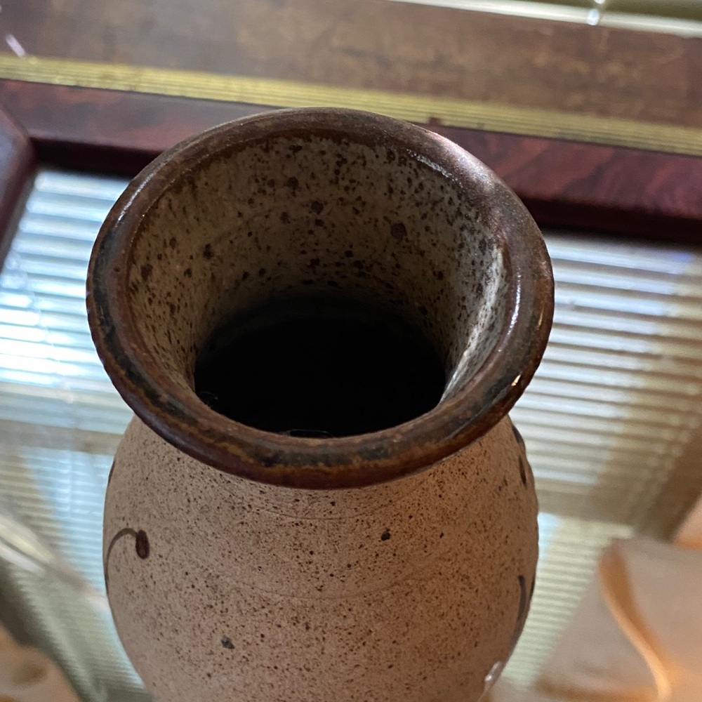 Handcrafted Floral Ceramic Vase - Picture 4 of 4